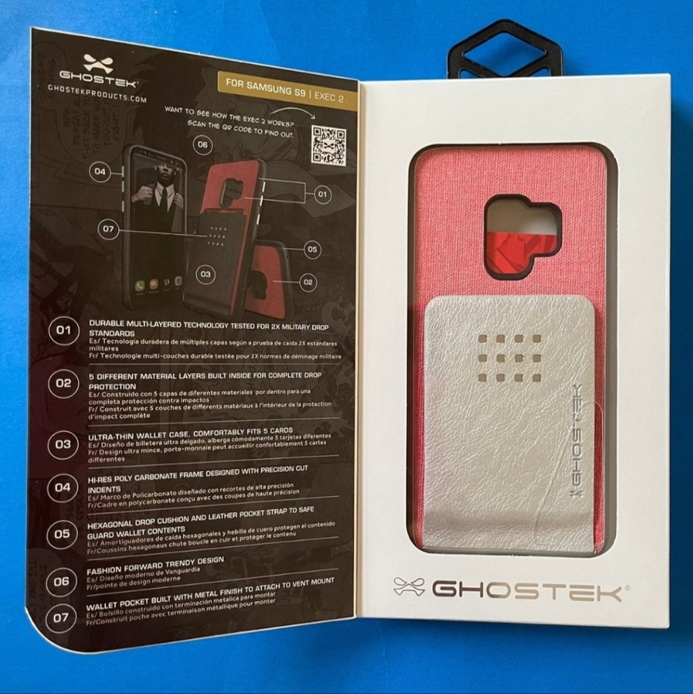 Galaxy S9 - Ghostek Exec2 Series Wallet Case (PINK/SILVER)